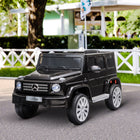 Aosom - Mercedes-benz g500 licensed 12v voiture électrique pour enfants - noir-Pneus extra-larges, ceinture de sécurité et conception de roue arrière amortissante pour une conduite sûre et fluide 