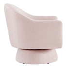 Modway - Astral Performance Velvet Tissu et bois Chaise pivotante - Rose-Rembourrage en mousse dense