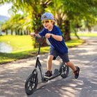 HOMCOM - Trottinette freestyle pro réglable pour enfants, vélo de rue, noir-Large plateau texturé pour les pieds aide à maintenir l’équilibre