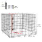 PawHut - Parc pour chiot et chien 36 po H 8 panneaux pour extérieur intérieur-Porte à double verrouillage pour une entrée/sortie pratique et une sécurité optimale 