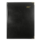 Brownline - 2027 agenda quotidien Executive avec reliure cousue – 10 3/4 po x 7 3/4 po – couleurs assorties – trilingue-Horaire de rendez-vous de 7 h a.m. à
10 h 45 p.m., à intervalles de 15 minutes
