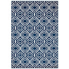 Modway - Frame Treillis marocain de transition Tapis de 5 pi l x 8 pi L - Bleu morcoccan et ivoire-Tapis de transition marocain en treillis