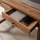 Modway - Capri Grains de bois de 49" Bureau - Noyer-Charnières à fermeture douce