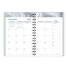 Staples - Agenda scolaire hebdomadaire/mensuel marbre 2026-2027 - 8 1/2 po H x 5 1/2 po l - gris - bilingue-Couverture en polypropylène à motif marbré