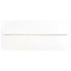 JAM Paper Enveloppes métalliques format livret avec fermeture gommée, 4 1/8 x 9 1/2 po, blanc et feuille argentée, 100/pqt-Taille : No 10, 4 1/8 x 9 1/2 po
