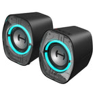 Hecate - Haut-parleur de jeu Hecate G1000II BT 5.4 avec haut-parleur de 2,5 po, basses améliorées, USB-C, entrée AUX et 9 modes d’éclairage RVB dynamiques – Noir-Le port interne de forme racetrack réduit le bruit du flux d’air et améliore la profondeur des basses fréquences, offrant un son directionnel plus précis et des performances de graves supérieures