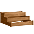 Outsunny jardinière surélevée à 3 niveaux 49 po x 49 po x 22 po pour jardin-Grande capacité pour répondre à une variété de besoins décoratifs  
