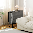 HOMCOM - Table à manger pliante à abattant sur roulettes 51 po avec étagère de rangement pour 6 personnes - gris vieilli-Bords arrondis pour plus de sécurité dans la maison 