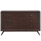 Modway - Tracy Bois Commode, Cappuccino-Base de la jambe de la plateforme