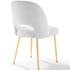 Modway - Rouse Salle à manger Fauteuil d’appoint - Blanc-Capacité de poids de la chaise : 331 lb