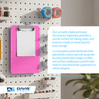 Davis Group - Planchettes à pince transparentes, format lettre, 9 po l x 12 po H – Rose - 6 par paquet-Les planchettes sont munies d’une pince en métal solide