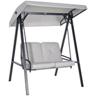 Outsunny - chaise balançoire d’extérieur couverte 2 places avec coussin amovible et auvent inclinable, gris-Peut accueillir confortablement 2 personnes pour une expérience de détente

