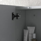 Kleankin - Armoire à pharmacie murale avec miroir - 28 po l x 24 po P - gris-Couleur : Gris 