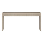 Hudson&Canal - Console rectangulaire cannelée Lawrence de 162,5 cm de large, couleur aulne blanc-La table est fabriquée à partir de matériaux MDF et PVC de haute qualité et durables