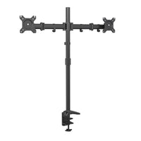 ShoppingAll - Support sur pied entièrement réglable pour deux écrans - Noir-Peut accueillir un moniteur de 13 à 32 pouces et pesant jusqu'à 17,6 livres/8 kg, avec des trous de montage VESA de 75 mm x 75 mm ou 100 mm x 100 mm.