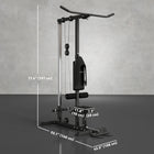 Soozier - Machine De Tirage Latéral À Câble Avec Repose-Pieds Rabattable - Noir-Pédale large antidérapante et rabattable à 90°  