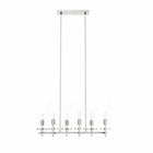 Modway - Skylark 6-Lumière Lustre - Nickel poli transparent-Lustre moderne à 6 lumières