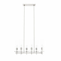 Modway - Skylark 6-Lumière Lustre - Nickel poli transparent-Lustre moderne à 6 lumières