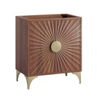 Modway - Daylight 30" Armoire à coiffeuse de salle de bain - Noyer-Armoire de toilette moderne pour salle de bain
