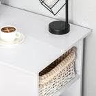 HOMCOM - Bureau d'ordinateur avec rangement - 47,25 po L x 19,25 po l x 28,25 po H - blanc-Fabriqué en panneau épais avec un revêtement en mélamine, résistant aux rayures et à l’eau 