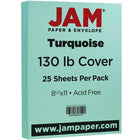 Papier cartonné mat JAM Paper, 21,6 x 27,9 cm, 209 g/m², turquoise, paquet de 25 (296131624)-=VLOOKUP(A291,'[1] Feuille1'!$A:$B,2,FALSE)