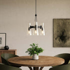 Modway - Beacon 3-Lumière Lumière suspendue - Noir transparent-Auvent de plafond avec adaptateur pivotant
