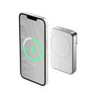 ALOGIC - Batterie externe magnétique universelle Matrix 5000 mAh - Blanc-Compatible avec MagSafe et Qi
