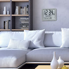 Marathon – Horloge murale atomique avec température intérieure/extérieure, gris graphite (CL030027FD-GG)-Réglage automatique au moyen des fréquences de diffusion radiophonique de l'horloge atomique du NIST au Colorado 
