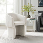 Modway - Verity Barrel Back Chenille Fauteuil à manger - Ivoire-Chaise d’accent polyvalente
