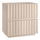 Hudson&Canal - Table de chevet rectangulaire cannelée Jaylen - 24 po l - Blanc aulne-Design moderne et contemporain pour votre chambre, votre suite d'invités ou tout autre endroit où vous avez besoin d'un peu plus d'espace de rangement