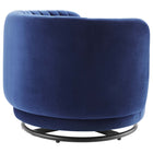 Modway - Embrace Touffe Performance Velvet Chaise pivotante - Marine noire-Base pivotante