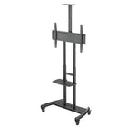 Kanto - Chariot à roulettes pour téléviseurs de 37 à 86 po avec étagères réglables - Noir-Compatible avec les tailles VESA de 200 x 200 à 800 x 500