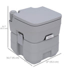 Outsunny - Toilette portable pour adultes-Réservoir amovible, facile à séparer et à transporter 
