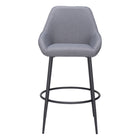 Zuo - Vila Tabouret de bar - Gris - Ensemble de 2-Confortable et accueillant