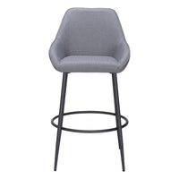 Zuo - Vila Tabouret de bar - Gris - Ensemble de 2-Confortable et accueillant