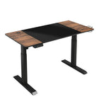 LjubLjana - Bureau assis-debout à hauteur réglable électrique de 53 po - Noir/Bois-Conception robuste en 4 parties - Cette table peu encombrante de 53,5 po x 23,6 po s'intégrera facilement dans votre espace de bureau tout en offrant suffisamment d'espace pour une variété de configurations de moniteurs et d'ordinateurs portables ainsi que des matériaux de travail importants, des fournitures, et décor