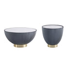 Manhattan Comfort - Ensemble de 2 tables : table basse Anderson moderne 71,5 cm et table d’appoint 46,8 cm - gris-Ensemble de table basse moderne et de table d’appoint pour salon
