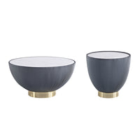 Manhattan Comfort - Ensemble de 2 tables : table basse Anderson moderne 71,5 cm et table d’appoint 46,8 cm - gris-Ensemble de table basse moderne et de table d’appoint pour salon