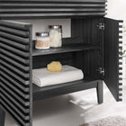 Modway - Render 36" Armoire à coiffeuse de salle de bain - Charbon de bois-Bassin d’évier et installations non inclus