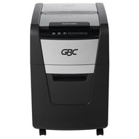 GBC - Destructeur micro-découpé AutoFeed+ pour bureau à domicile - 100 feuilles-Empilez jusqu’à 100 feuilles dans le distributeur pour un déchiquetage automatique ou alimentez manuellement jusqu’à 8 feuilles à la fois