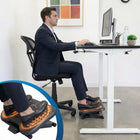 ShoppingAll - Repose-pieds ergonomique sous le bureau avec rouleau de massage, réglable sur 3 niveaux de hauteur - noir-Construit avec une base en caoutchouc antidérapante qui maintient le repose-pieds fermement en place sur divers types de sols, assurant la stabilité tout en protégeant votre plancher des rayures.