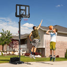 Soozier – Panier de basketball portatif avec panneau de 43 po et base remplissable-La base supporte 143 lb (65 kg) d'eau, 165 lb (75 kg) de sable ou 187 lb (85 kg) de sable + eau 
