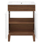 Modway - Render 24" Vanette de salle de bain - Blanc Noyer Blanc-Assemblée requise