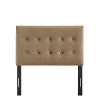 Modway - Emily Velours de performance résistant aux taches Tête de lit, Taupe-Assemblée requise
