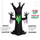 GEMMY - Projection lumineuse gonflable d'Halloween avec animation feu et glace atteignant un arbre-Pour usage intérieur et extérieur
