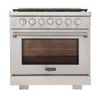 Kucht - 36 po Série KFX-X Cuisinière Pro Style au gaz naturel - Acier inoxydable-Nouveaux brûleurs true simmer pour une cuisson délicate à basse température