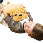 Bouncyband - Câlins joyeux Peluche lestée sensorielle bouledogue-Facilement lavable : Il suffit de retirer le sac lesté intérieur pour le laver en machine