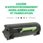CIG - Cartouche de toner Lexmark MS510 remise à neuf - rendement ultra élevé - noir- Garantie de 2 ans avec garantie de performance à 100 %