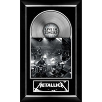 Metallica Live Music Cover with Silver Vinyl - Impression encadree - 19" x 31"-Qualité supérieure - music memorabilia