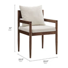 Modway - Remington Fauteuil à manger - Sel-Oreiller arrière amovible avec tissu en tissage à tissage slug